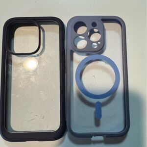 Plum and lilac Phone Case with Clear Back